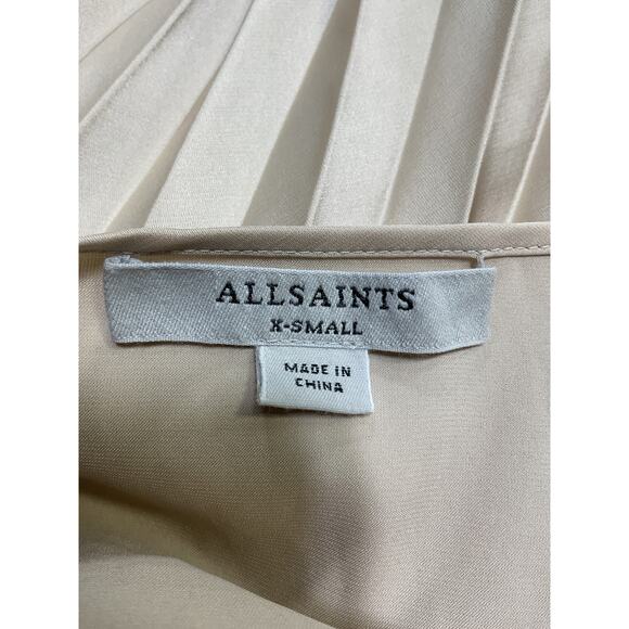 Allsaints 'Jessie' Beige Polyester Dress Size XS - Picture 4 of 6